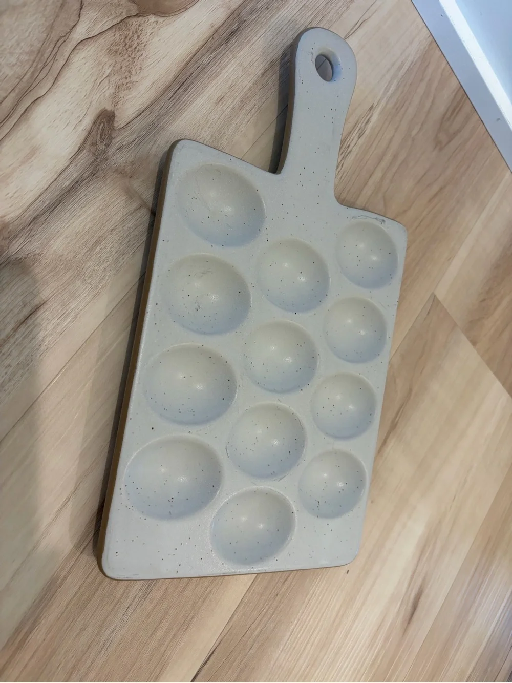 Hearth & Hand White Speckled Stoneware Deviled Egg Serving Tray Platter